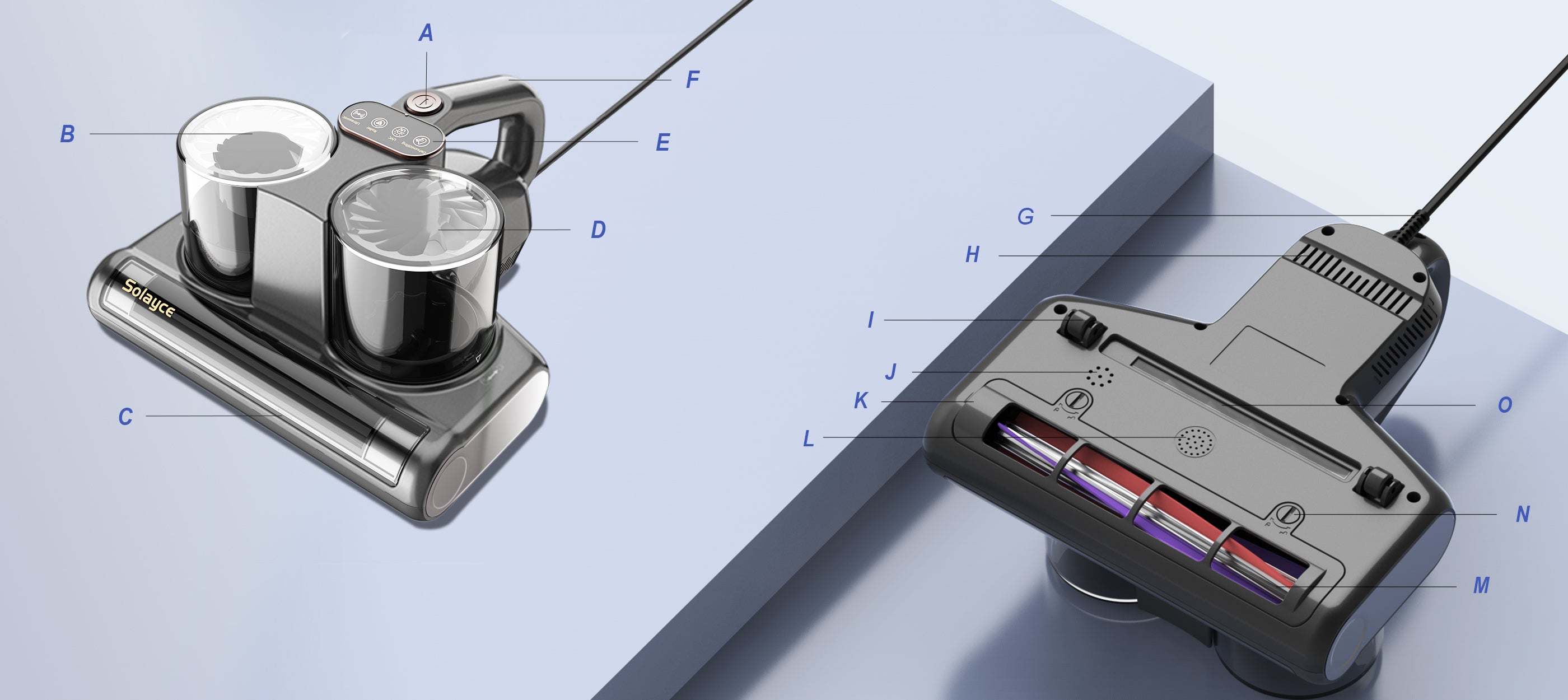 Solayce BV200 Double Cup Smart Mite Cleaner